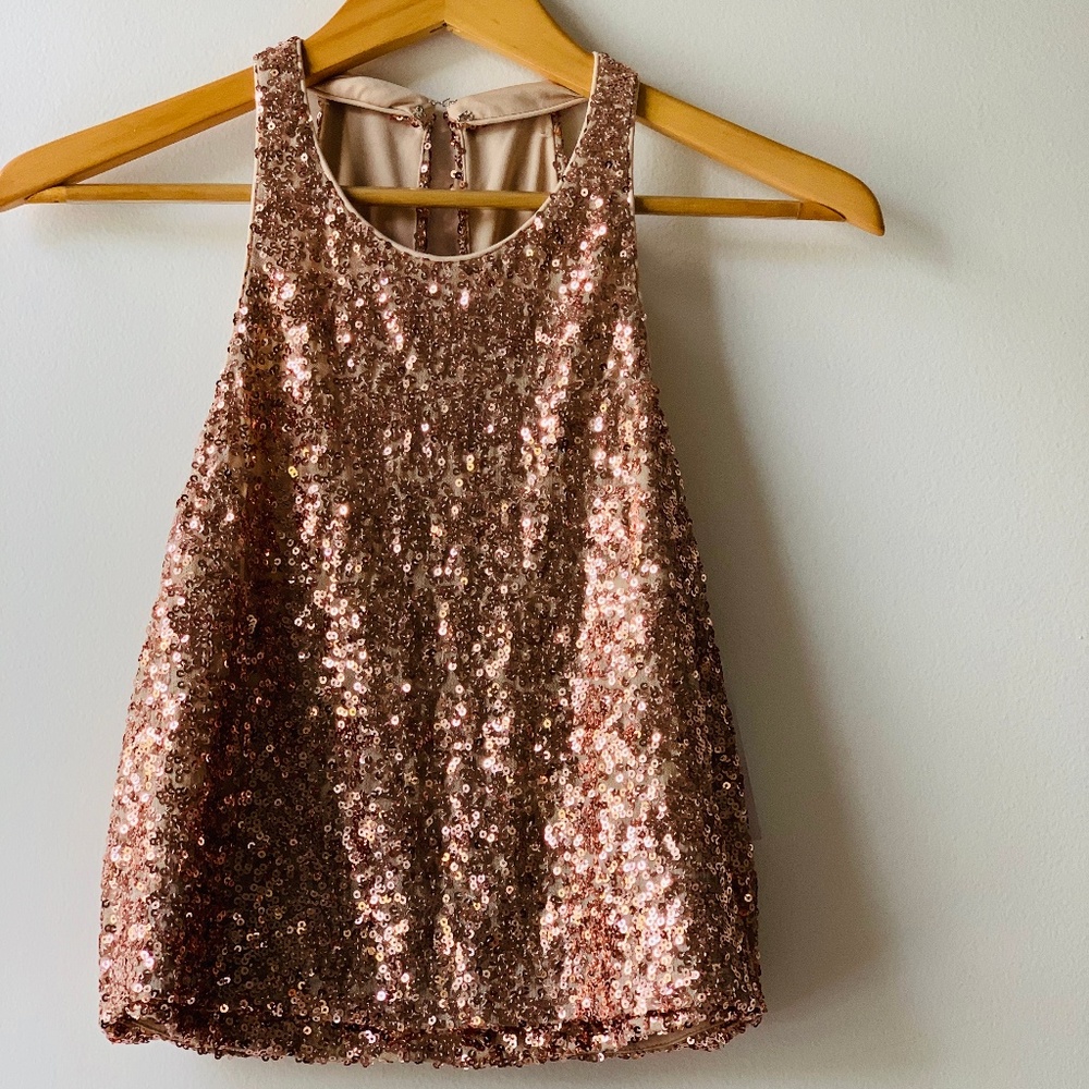 NWT! BELLE BADGLEY MISCHKA Sequin top